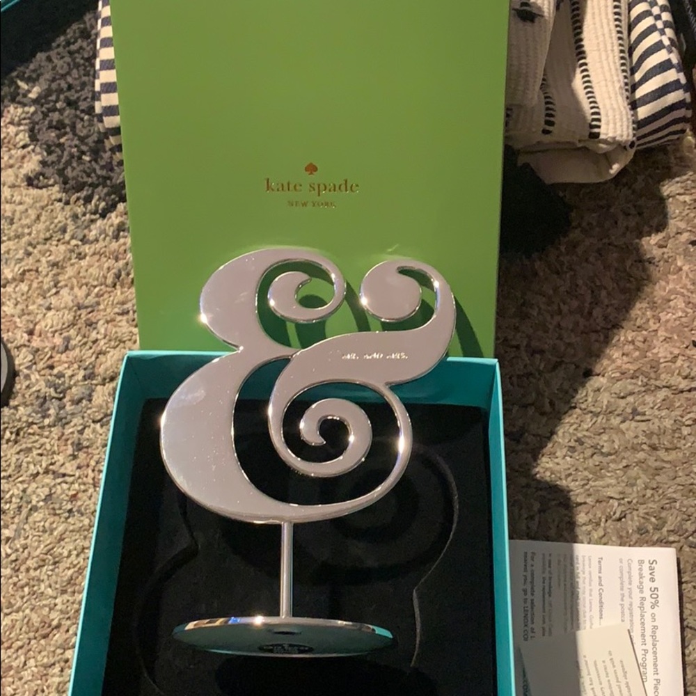 Kate Spade wedding cake topper